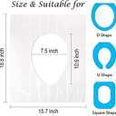 100 Pack Disposable Plastic Toilet Seat Cover Waterproof and Non Slip Individually Wrapped, for Travel, Toilet Seat Protectors for Toddler Potty Training, Pregnant Mom, Adult