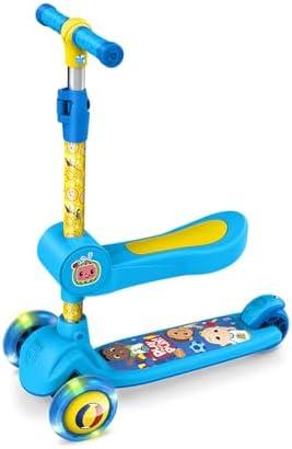 Jetson Character Kids Kick Scooter, LED Lights on Stem & Light-Up Wheels, Lightweight Frame, Height-Adjustable Handlebar, Lean-to-Steer System, Easy-Fold Mechanism