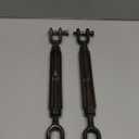 [Premium] 2 Pack 1/2x13.4 Heavy Duty Jaw and Jaw Turnbuckle, 2200 lbs Working Load Limit, Weather Resistant, Durable Black Turnbuckle for Wire Rope Tension, Shade Sail Hardware, Sun Shade Tent