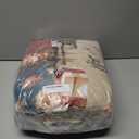 Christmas Comforter Set Queen Size 7 Pieces, Red Reindeer Snowflake Bed in A Bag, Reversible Red and Black Check Comforter with Sheet Set, Soft Polyester Bedding Set