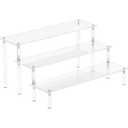 Acrylic Display Risers, 3 Tier Perfume Organizer, Clear Cupcake Stand