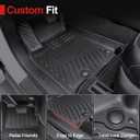 Floor Mats for 2021-2025 2026 Jeep Grand Cherokee L (6-Seater w/o 2nd Row Center Armrest Only), TPE All Weather Protection Durable Trunk Cargo Mat for Jeep Grand Cherokee L Accessories