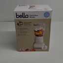 bella 10 Speed Countertop Blender, Juicer & Smoothie Maker, Fits-anywhere Kitchenware, Slim Flip & Store Design, Dishwasher Safe 48oz Capacity Pitcher & Lid, Stainless Steel Blade, 450 Watt, Oatmilk (6 Cup)