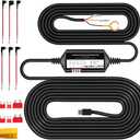 AZDOME 3-Lead ACC Hardwire Kit Type-C USB Port for M550 M01Pro PG17 GS63HPro DashCam, 12ft with Fuse Kit, Dash Camera 24H Parking Monitor, Convert 12V-24V to Output 5V/2.5A Max, Low Voltage Protection