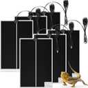 ROCEEI 6 Pcs Reptile Heat Mat 20W 11x16.5 Inch Reptile Heating Pad with Temperature Control Removable Terrarium Heater Under Tank Heat Pad for Gecko Turtle Tortoise Snake Lizard Hermit Crab