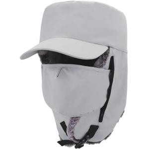 Trapper Hat for Men Women Waterproof Winter Warm Baseball Cap with Ear Flaps and Mask