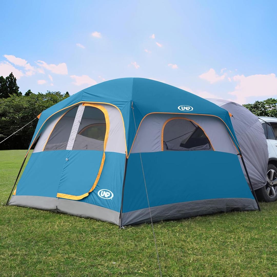 UNP SUV Tent for Camping, 6-Person SUV Tailgate Tent - Easy Set Up with Rainfly, 10'x9'x78in(H)