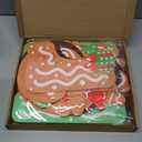 9 Pcs Christmas Gingerbread Gender Reveal Decoration Boy or Girl Yard Signs with Stake Christmas Baby Shower Decorations Gender Reveal Yard Letters Lawn Decor Outdoor Red Green Xmas Party Supplies