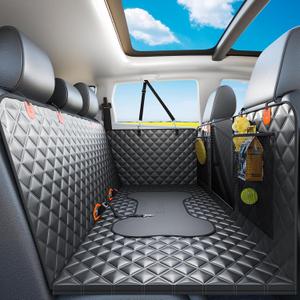 Dog Back Seat Cover Hard Bottom Truck Back Seats Protector, Large Backseat Extender for Dogs, Car Pet Rear Seat Covers Waterproof Dog Hammock Travel Accessories for Truck (For Full Size Truck / Full Size SUV)