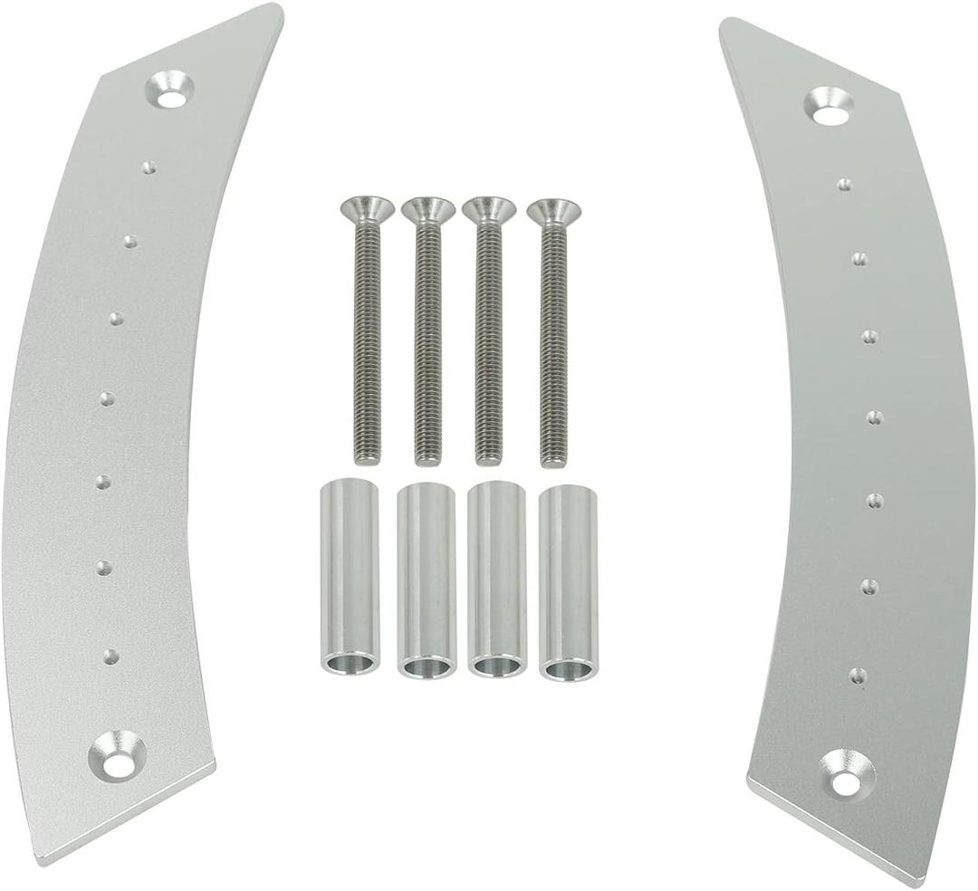 Door Panel Pull Handle Set Compatible with Beetle 1998-2010 Aircraft Grade Aluminium Silver 2 Handles with 4 Screws