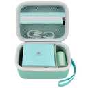 Case for Memoking T02/ for ETIKEZ/for Phomemo M02/ T02/ M02S/ M02 pro/ M02X Inkless Sticker Photo Printer. Portable Printer Storage Holder for Label Maker, Thermal Paper, USB Cable (Box Only)-Green