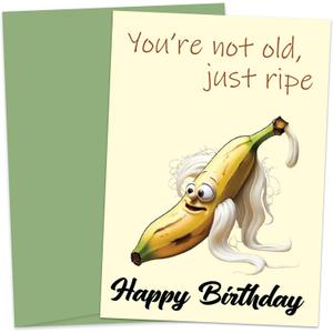 Happy Birthday Card - Funny Birthday Cards for Men Women Dad, Mom, Brother, Sister, Friends, Kids - Funny Birthday Card - Greeting Cards for Birthday Decorations & Gifts 5 x 7 Inch - Ripe Banana 3 Pack
