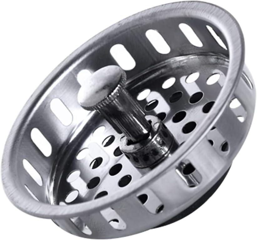Stainless Steel Kitchen Sink Basket Strainer Replacement for US Standard Drains (3-1/2 Inch), Stainless Steel Body W/Large Neoprene Seal 1 Pack