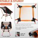 MARCHWAY Ultralight Folding Camping Chair, Heavy Duty Portable Compact for Outdoor Camp, Travel, Beach, Picnic, Festival, Hiking, Lightweight Backpacking (Orange)