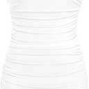 A.dasi Women's Ruched Bodycon Mini Dress Summer Mesh Sexy Square Neck Fitted Party Cocktail Dress, XL