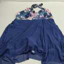 Women's Plus Size Swim Dress Modest Swimsuit Vintage Peacock One Piece Swimwear 4XL