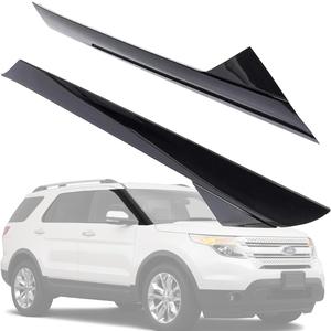 KARPAL 2 PCS A-Pillar Front Left + Right Molding Windshield Outer Trim Replacement BB5Z-7803145-AA BB5Z-7803137-AB Compatible with 2011-2019 Ford Explorer (LH + RH Outer)