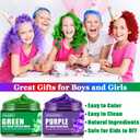 4 Colors Temporary Hair Color for Kids,Gifts for Teens,Girls,Boys,Gifts for Kids,Temporary Hair Dye,Hair Color Spray Green Red Blue Purple Hair Dye Hair Wax Color,Instant Color Wax Halloween Party