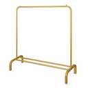 Metal Garment Rack with Bottom Shelf Clothing Rack for Hanging Clothes Coats Skirts Shirts Sweaters Gold