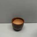 G EPGardening Ceramic Pot for Plants 5.5 Inch - Ceramic Plant Pot with Drainage Hole and Saucer, Boho Round Planter for Indoor Outdoor Plants, Plant Lover Gifts, Office Garden House Decor, Brown