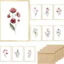 slapaflife Blank Cards,Elegant Gold Foil Floral Design Blank Greeting Cards 4x6,20Pack -Blank Greeting Cards,Formal All Occasion Cards,Note Cards with Matching Peel-and-Seal Rustic Envelopes