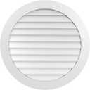 Ekena Millwork GVPRO36X3601SN Round Surface Mount PVC Gable Vent, Factory Primed White