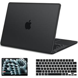 G JGOO Compatible with MacBook Pro 14 inch Case 2026-2021 M5 Pro/Max M4 M3 M2 M1 A3427 A3426 A3434 A3112 A3185 A3401 A2918 A2992 A2779 A2442, Anti-Crack Soft TPU Bumper Hard Shell Case, Frosted Black