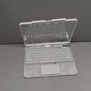 Transparent Case with Keyboard for iPad Pro 13 inch (M5/M4, 2025/2024), iPad Pro 13,7-Color Backlit,Magic wireless Keyboard, 360Rotating,Multi-Touch trackpad,Pencil Holder,with shortcuts,white
