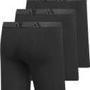 adidas Men's Microfiber 3-pack Boxer Brief, Performance Boxer Briefs Underwear Pack for Men, Black/Onix Grey/Black/Microfiber, X-Large