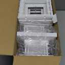 Dynaming 6 Pack Solar Post Cap Lights Outdoor with Flickering Flame Light, White Shell Fence Post Solar Lights Fit 4x4 5x5 Vinyl/Wooden Posts, Brightness LED Lighting Decor for Garden Deck Patio,White, Flickering Flame, 6 Pack