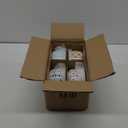 Ceramic Bowls Set with Lid: Microwave Safe Soup Containers for Meal Prep, Cereal, Salad, Picnic, Camping, Office Lunch, Kitchen Food Storage - 5 Inch, 20 oz, 4 PCS, Design C