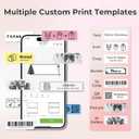 Nelko Label Maker Machine with Tape, P21 Bluetooth Label Printer, Wireless Mini Label Makers with Multiple Templates for Organizing Office Home, Pink