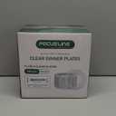 FOCUSLINE 100 Count Clear Plastic Plates 9 Inch, Disposable Heavy Duty Dinner Plates- Premium Hard Plastic Plate Fancy Disposable Clear Plates for Weddings, Parties and Events