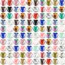 Nuenen 108 Pcs Heart Stones Worry Stones Bulk 0.8 Inch Mothers Day Gift Heart Shaped Rocks Natural Crystal Rocks Carved Pocket Healing Gemstone for Mom Love Wedding Decor Elegant Style)