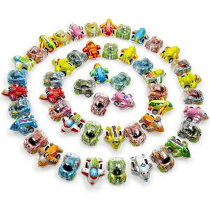 Vileafy 50 Pull Back Cars and Planes  Bulk Treasure Box Toys for Classroom, Party Favors for Kids 3-5, Carnival Prizes and Goodie Bags Stuffers for Boys and Girls 3-5 Years Old