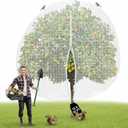 12 x 12 ft Large Fruit Tree Netting for Protecting Fruit from Squirrels Birds Bug Deer & Rat Garden Mesh Netting with Zipper and Drawstring Heavy Duty Tree Covers for Garden Bushes
