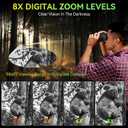 Night Vision Goggles, 4K Night Vision Binoculars, 8X Digital Zoom,7 Gear Infrared, 3''HD Screen Camera Built in 32GB Card to Save Photos & Videos for Camping, Hunting