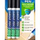 Grout Pen Black Tile Paint Marker: Waterproof Grout Paint, Tile Grout Colorant and Sealer Pen - Black, Narrow 5mm Tip (7mL) - 3 Pack