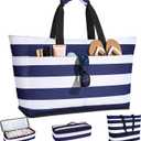 Beach Bag with Detachable Cooler, 54L Large Beach Bags Waterproof Sandproof for Women, Travel Tote Bag for Family, Gym