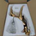 Resin Big Giraffe Table Lamp,H23.6in,Cute Animal Decor Lamp for Bedroom Living Room, Eye-Caring LED Light with Crystal Lampshade for Kids Adults (Gold H23.6)