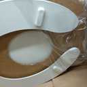 Bemis 550TTT Open Front Durable Wood Toilet Seat, Secure Hinges Stay Tight, Made in USA, Round, White