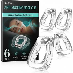 Anti Snoring Devices, 6-Pack Magnetic Snore Stopper with Adjustable Silicone Nose Clip, Effective Snoring Solution for Restful Sleep, Professional Nose Vents to Relieve Snoring for Men and Women