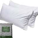 Beckham Hotel Collection King Size Pillow Protector 2 Pack with Zipper, Soft and Breathable Cotton Pillow Protector Covers (White)