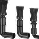 uxcell 3Pcs Aquarium Nozzle, 360Free Rotate Plastic Aquarium Pump Nozzle, 8mm/15mm/19mm OD Flat Water Outlet Return Pipe Fitting for Aquariums Fish Tanks(Black)