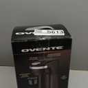 OVENTE 14oz Single Serve Coffee Maker for K Cups & Ground Coffee, One-Touch Brewing Coffee Machine, Compact Design, Reusable Filter, Auto Shut-Off, Anti-Drip, Ideal for Home or Office, Black CMK42B