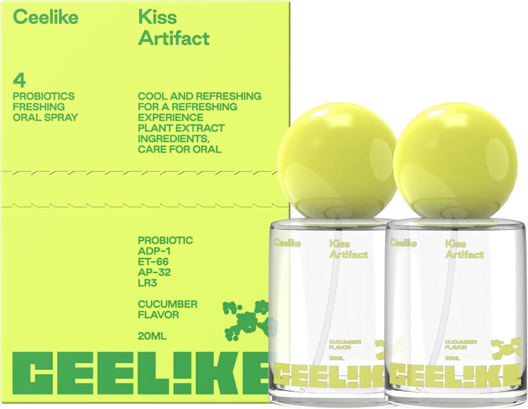 Oral Spray  Fresh Breath, Dual Cooling Experience & Convenient On-The-Go Design  Perfect for Freshening Breath Anywhere, Anytime (Cucumber, 2 Count)