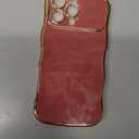 LCHULLE for iPhone 17 Pro Max Case for Women Girls, Cute Wave Frame Curly Shape with Love Heart Raised Camera Protection Cover Luxury Plating Shockproof Phone Case for iPhone 17 Pro Max