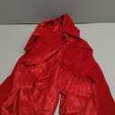 BIGXIAN Kids Hooded Velvet Cloak Halloween Christmas Cosplay Fancy Cape (Red)