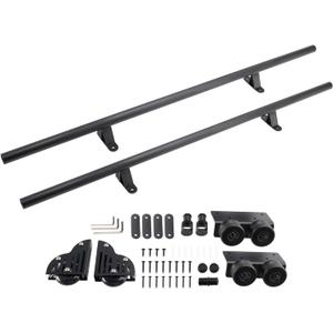 6.6FT Rolling Library Sliding Ladder Hardware Kit, Floor Roller with Brake,Library Ladder Hardware Kit Max Load 300lbs