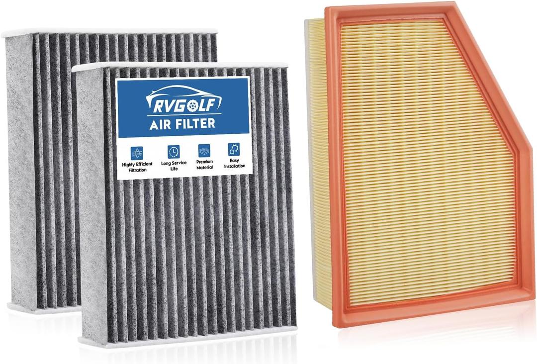 1*Engine Air Filter+2*Cabin Air Filters Fit for 2019-2023 X5/X6/X7 3.0L Only, 2017-2023 530i, 530e, 540i, 740i, 530i xDrive, 540i xDrive, (2.0L/3.0L) (NOT FOR 4.4L V8) 64115a1bdb6 13718691835